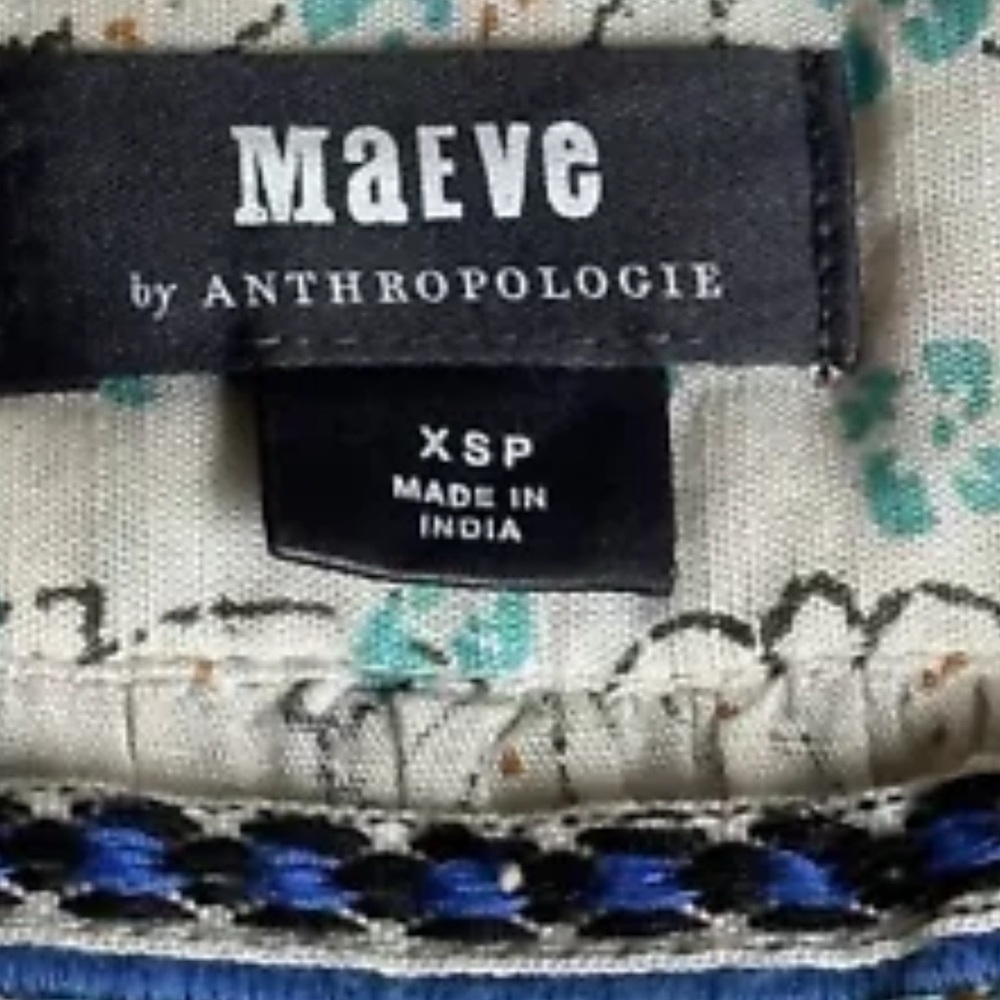 Anthropologie Blue Boxy Short Sleeve Blouse - Picture 5 of 8